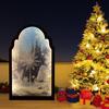Yousheng Christmas Hologram Mirror Light-up 3D Visual Effect Santa Claus Ornament USB Powered Holographic Xmas Tree Santa Decoration for Home Festive