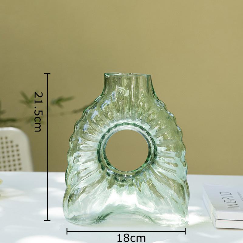 Hollow Transparent Glass Vase Hydroponics Plant Pots Table Decoration Flower Arrangement Floral Vases Room Aesthetic Decor