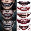 DIY Halloween Tattoo Sticker Fake Temporary Scar Stickers Big Mouth Tattoo Sticker  Halloween Party