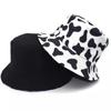 Wide Brim Giant Cow Bucket Hat Sun Protection Sun Cap New Sweet Animal Fisherman Cap  Vacation