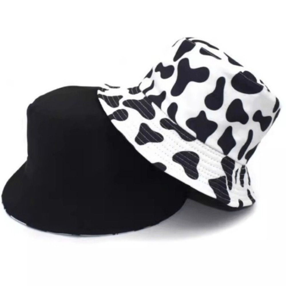 Wide Brim Giant Cow Bucket Hat Sun Protection Summer Fisherman Hat Vacation