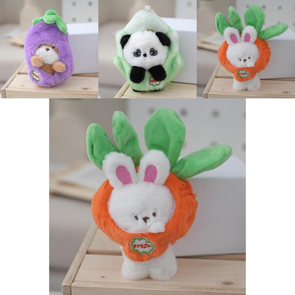 Adorable Strawberry Rabbit Plush Pillow Cute Stuffed Animal Toy For Kids