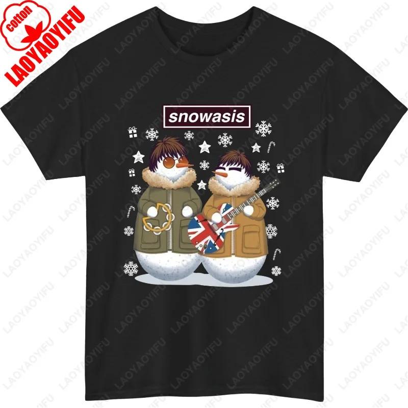Snowasis Funny SnowUnisex Christmas Tee Band Parody Music Lovers Xmas Festive Tops Unisex Women Cotton Fashion Breathable Adult Tshirt 4XL