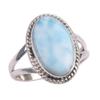 Natural Republic Larimar Gemstone 925 Solid Sterling Silver Gift Ring S.7 S4b93