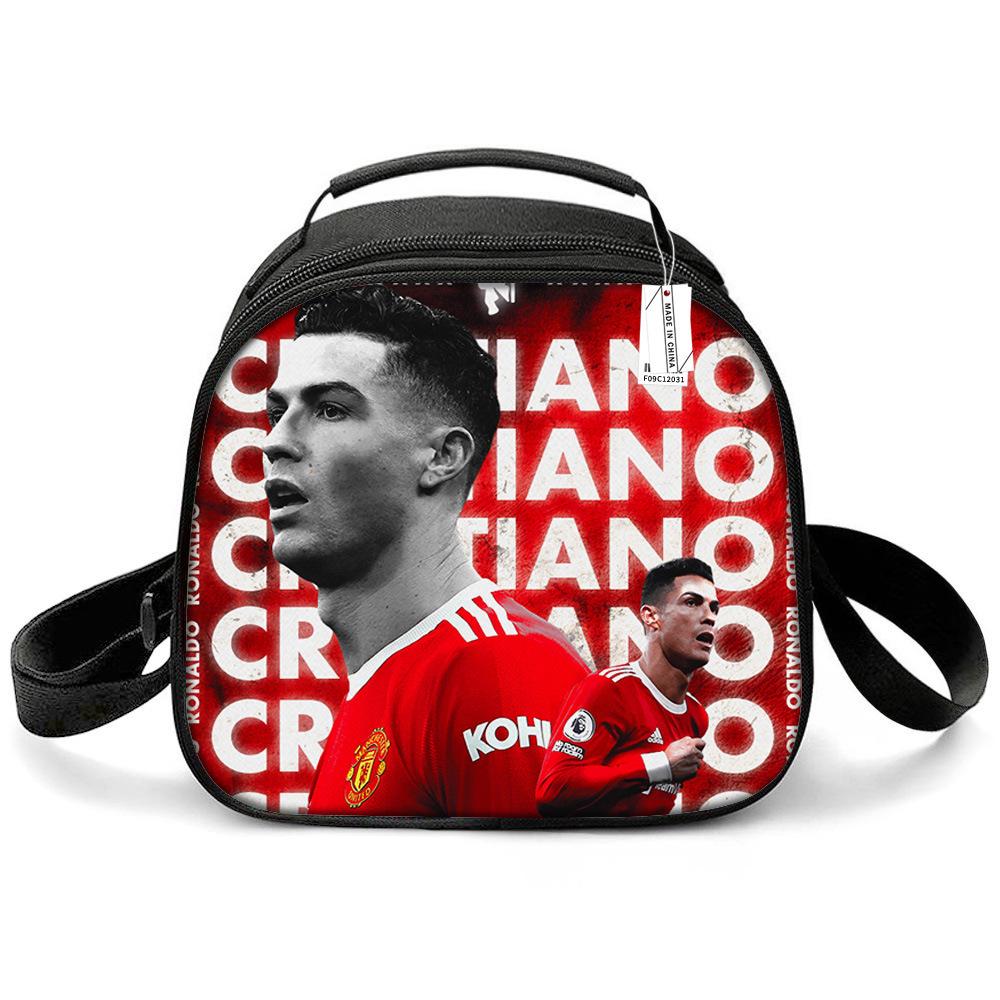 Messi & Ronaldo World Cup Kids' Lunch Bag - Insulated Handheld Picnic Bag for Students