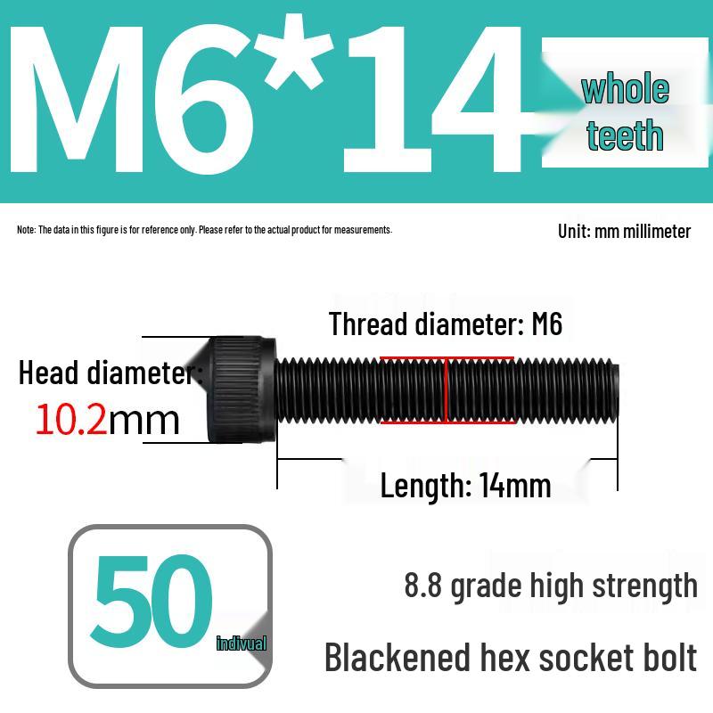 8.8 High-Strength Socket Head Cap Screw Bolt (M4-M20)