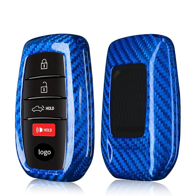 for Toyota key fob cover Carbon Fiber Key Shell for Toyota Venza RAV4 Land Cruiser Fortuner Mirai Collora Smart Key Case 2023