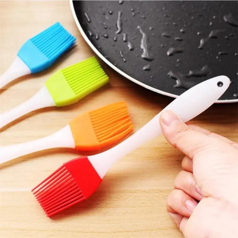 Cooking Silicone Spatula Barbeque Brush Cream Brush BBQ Heat Resistant Oil Brush Kitchen Bar Cake Baking Tools Utensil Supplies