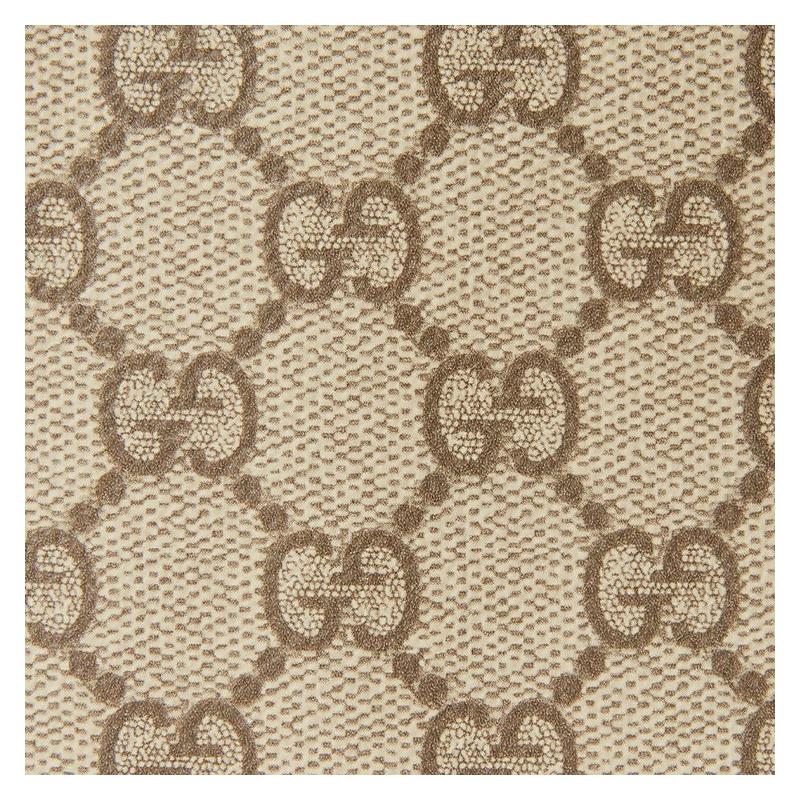 Gucci Logo All-over Flip Closure, Coated Fabric Wallet, Men's Style, Beige and Dark Brown