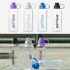 1Pc Leakproof Sports Water Cup Transparent 1000ml Fitness Water Bottle Portable Large Capacity Fitness Drinking Bottle Travel