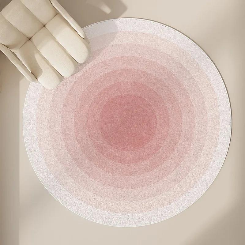 

Gradient Color Round Living Room Carpet Light Minimalist Style Circle Carpet Home Decor Rug Coffee Table Sofa Chair Floor Mat 60cm