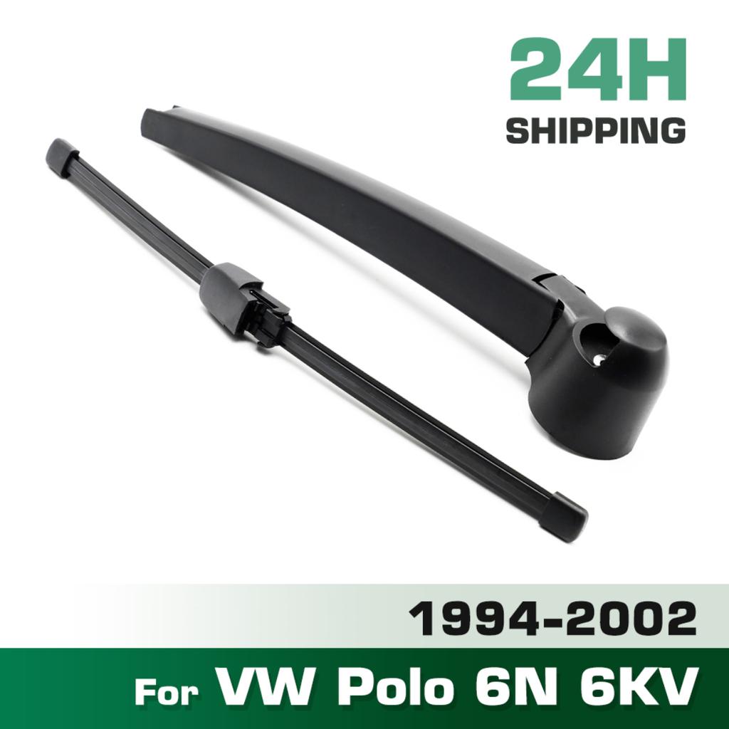 Scheibenwischer 11" Heckwischerblatt & Arm Set Kit Für VW Polo 6N 6KV 1994 - 2002 Windschutzscheibe Heckklappenfenster Regenbürste
