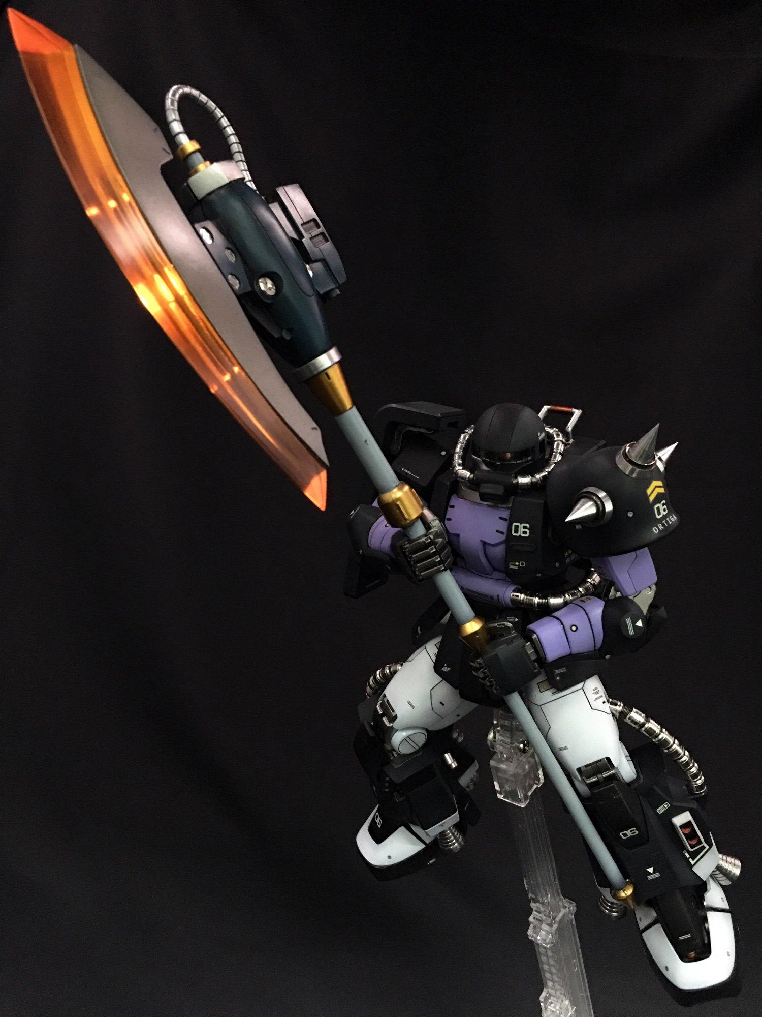 

MG THE ORIGIN Высокомобильный Zaku II Ortega Custom Metal Vernier Illuminating Giant Heat Hawk Set 1/100 + (Сталь) [Использовал]