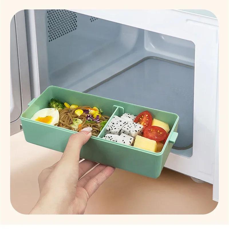 3 Warstwowe Pudełka Bento z Przedziałkami 1450ml Pudełko Śniadaniowe Dla Dorosłych Studentów Pudełko Śniadaniowe z Widelcem Łyżką Pojemnik do Przechowywania Żywności do Mikrofalówki