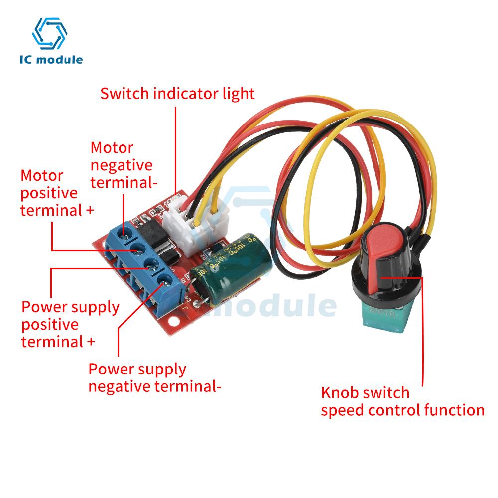 Mini 5A PWM Motor Speed Controller Module DC 4.5-35V Brushless Motor Driver  LED Dimmer Speed Control Switch Board