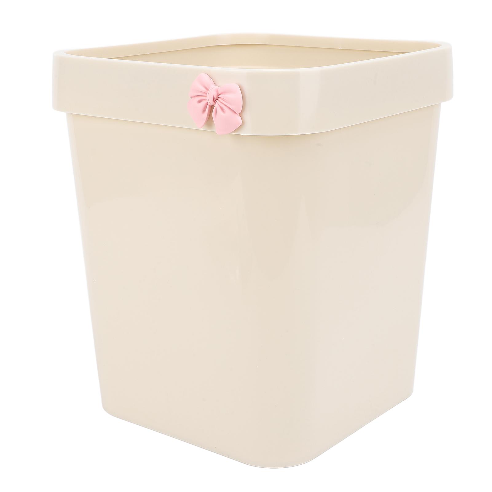 

Мусорный бак с открытым верхом, кремово-белый, без крышки, с большим отверстием, большой вместимостью, утолщенный пластиковый гаражный контейнер для