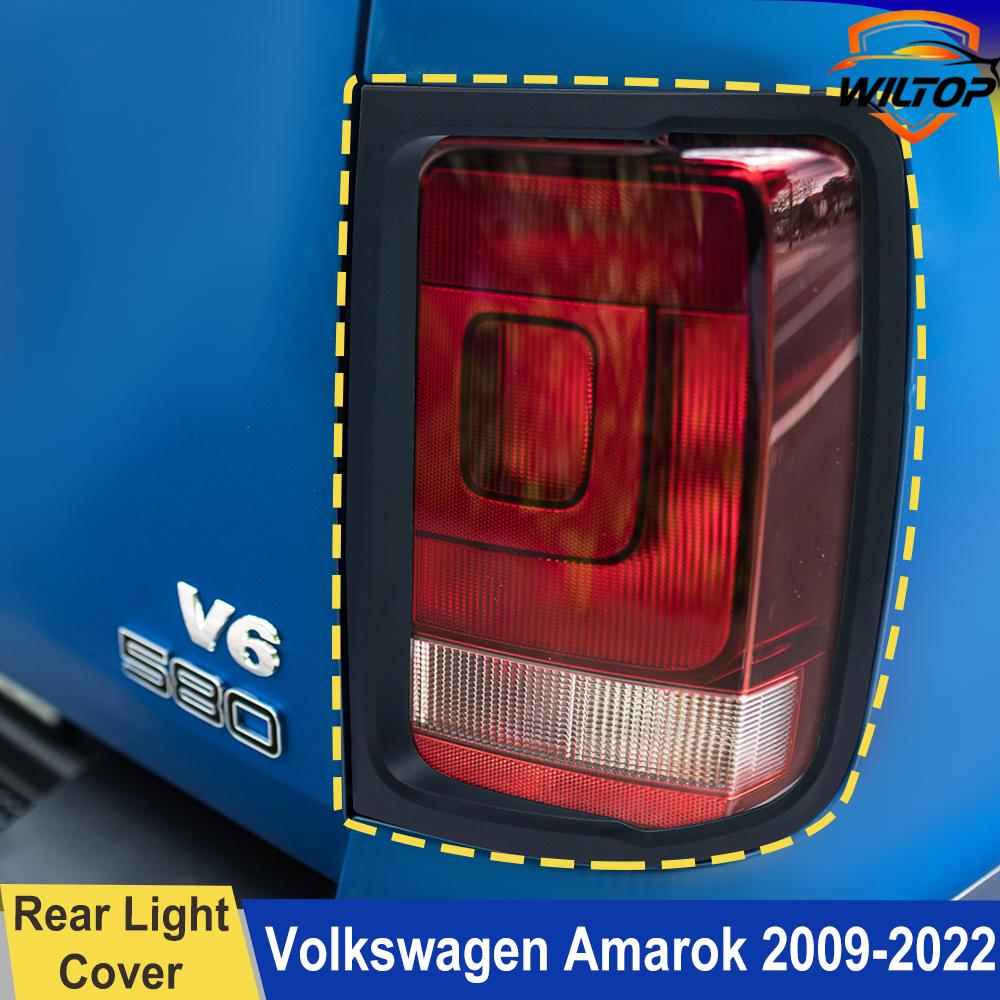 Headlight Tail Light Covers For Volkswagen Amarok VW 2009-2025 Front Rear Lamp Hoods Trims Matte Black Car Exterior Accessories