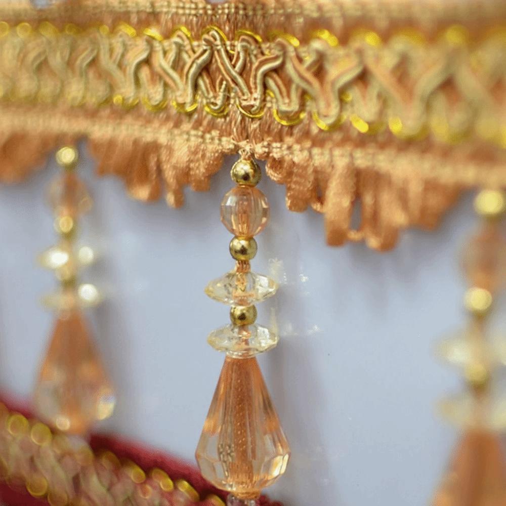 12M Droplet Shape Tassel Lace Trim Woven Texture Lace Trim Ribbon  Home Decoration