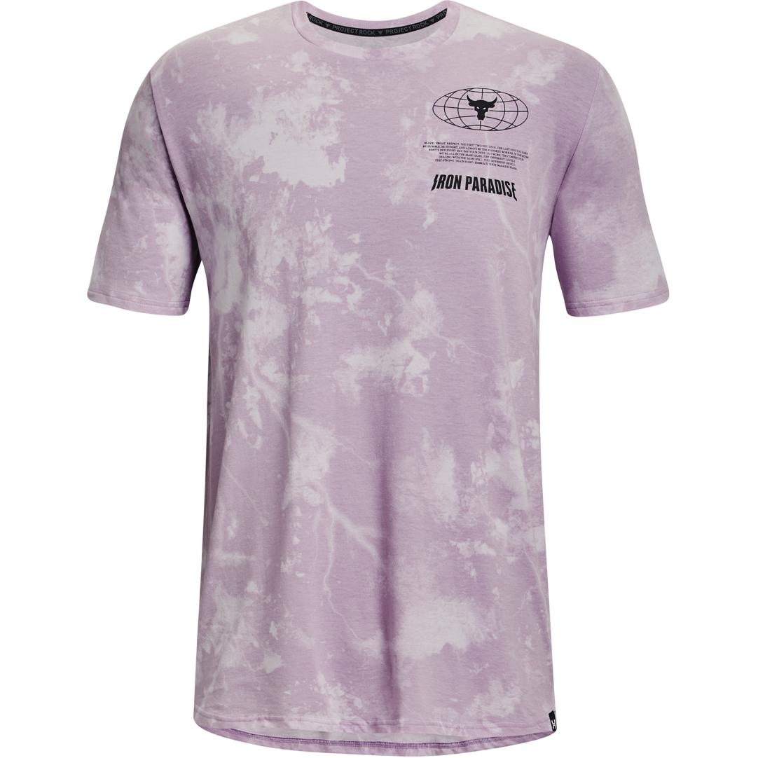 

Футболка с круглым вырезом Under Armour Project Rock Statement, мужские топы с графическим принтом, фиолетовая 1374843-554 L