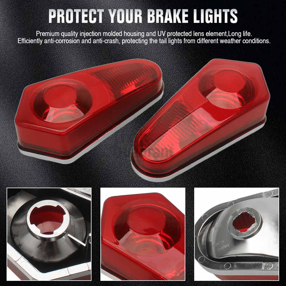 For Polaris Sportsman Touring 570 EPS 2022-2024 2020 2015-2016 Motorcycle Accessories Rear Brake Stop Tail Lights Lampshade PC