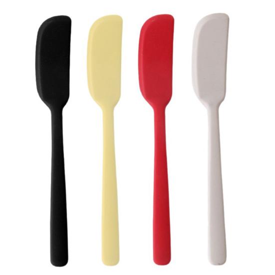 Silicone Spatula Food Grade Heat Resistant Ergonomic Long Handle Bread Toast Butter Cheese Dessert Jam Cream Spreader Tool Kitchen Gadgets