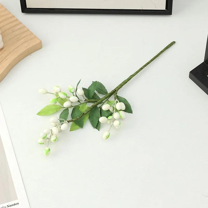 10pcs/lot Faux 3Forks Olive Berry Branches Artificial Flowers Christmas Decorations Wedding Party Table Flower Arrangement Berry
