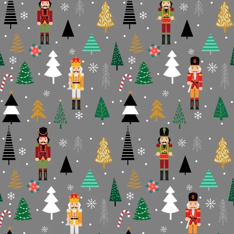 Christmas Nutcracker Shower Curtain, Christmas Tree Snowman Bathroom Curtain Decoration Set With Hook Fabric Christmas Gift