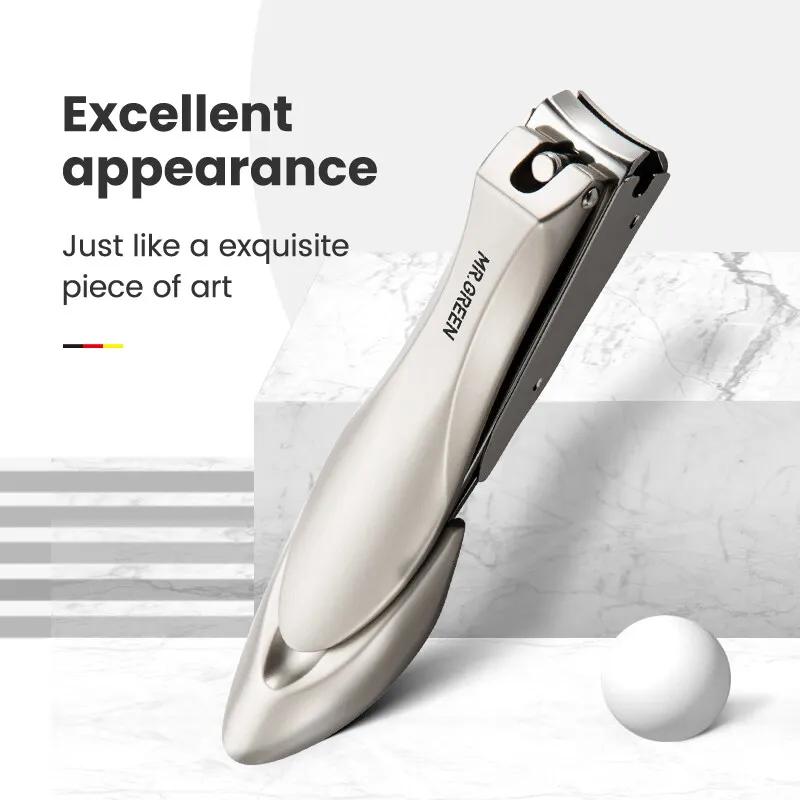 Anti Splash Nail Clippers Stainless Steel Fingernail Cutter Manicure Tools Bionics Design Nail Trimmer