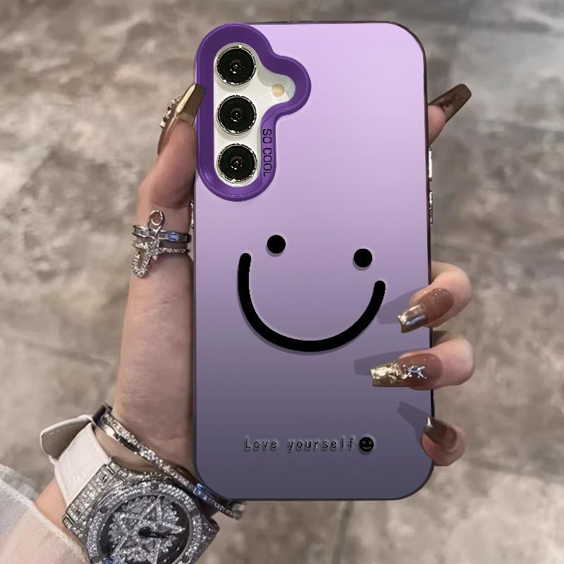 

Для Samsung Galaxy S25 S24 S23 Ultra S22 Plus S21 FE Чехол Цвет Серебристый Улыбающиеся Щеки Чехол Для A56 A55 A54 A53 A36 A25 A24 Funda Galaxy S22 5G