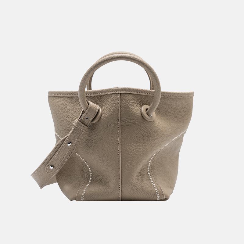 Niche 2024 Women's Market Basket Soft Leather Shoulder & Crossbody Tote Bag