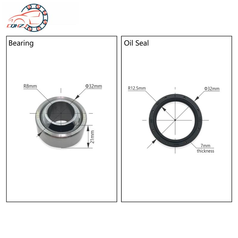 Motorcycle Radial Joint Bearing Dirt Bike PDS Rear Shock Absorber Lower Fisheye Bearings Oil Seal Kit For KTM HUSABERG 1999-2016