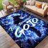 Jujutsu Kaisen Print Rug, Washable Floor Carpet, For Entryway Dorm Laundry Room Office Study, Home Decor Birthday Christmas Gift