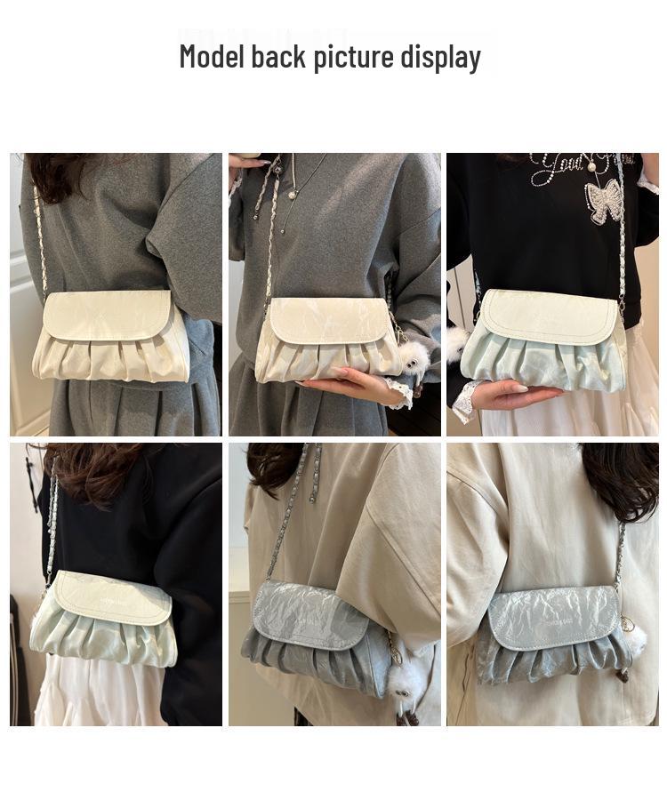 Niche Design Women's Summer 2025 Chain Crossbody Cloud Handbag