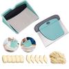 2 IN 1 Bench Scraper Dough Cutter Stainless Steel Non-Slip Dough Scraper Bowl Scraper Pastry Cutter for Baking Bread Pizza Cake
