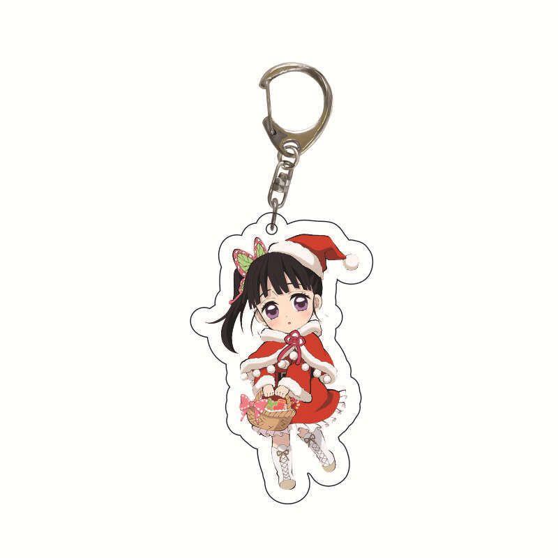 Unique Acrylic Demon Slayer Xmas Keychain Perfect For Anime Fans And Collectors