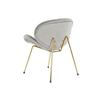 Chaise 62 x 58 x 73 cm doré métal gris clair