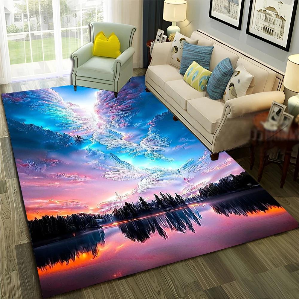 Dream Natural Tornado Cloud Twister Carpet Rug for Home Living Room Bedroom Sofa Doormat Decor,kids Area Rug Non-slip Floor Mat