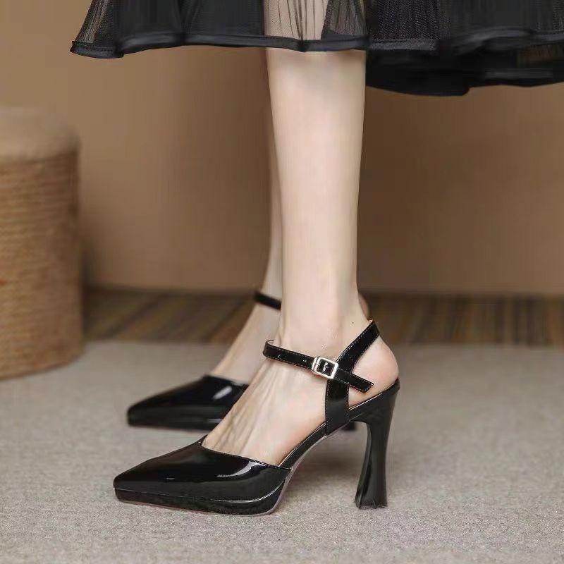 Fashion 2025 New Naked Platform High Heels Shoes Women Pointed Toe Sneakers Summer Trend Elegant Dress Chunky Shallow Pumps