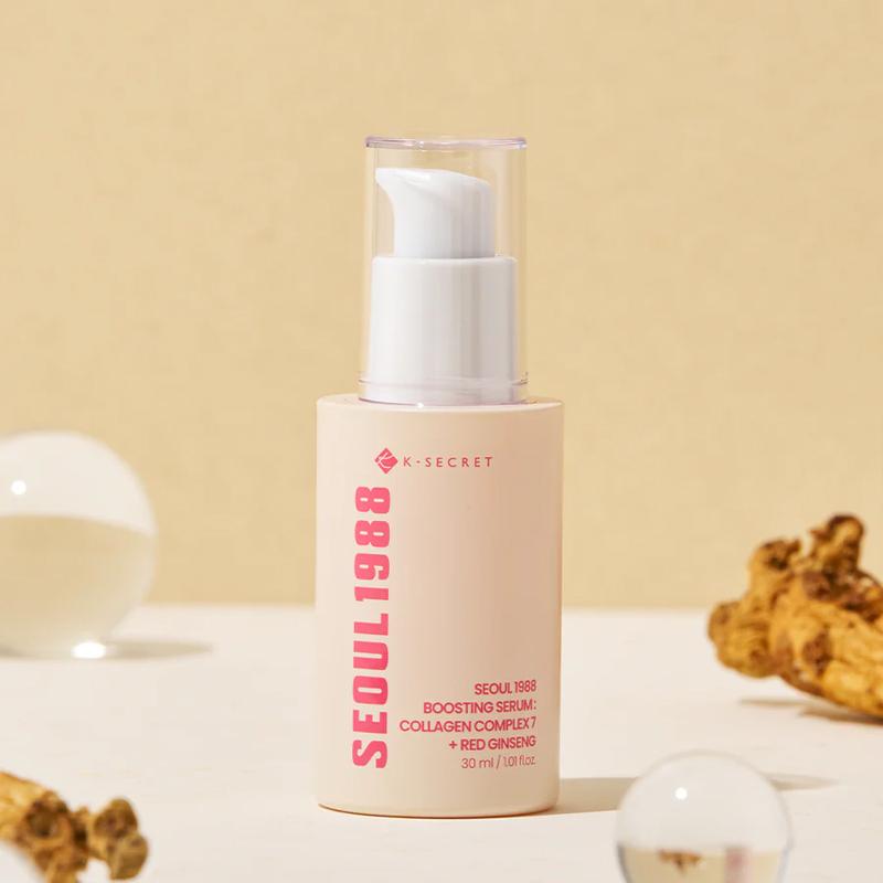 K-SECRET Seul 1988 Güçlendirici Serum: Kollajen Kompleksi 7 + Kırmızı Ginseng 30ml