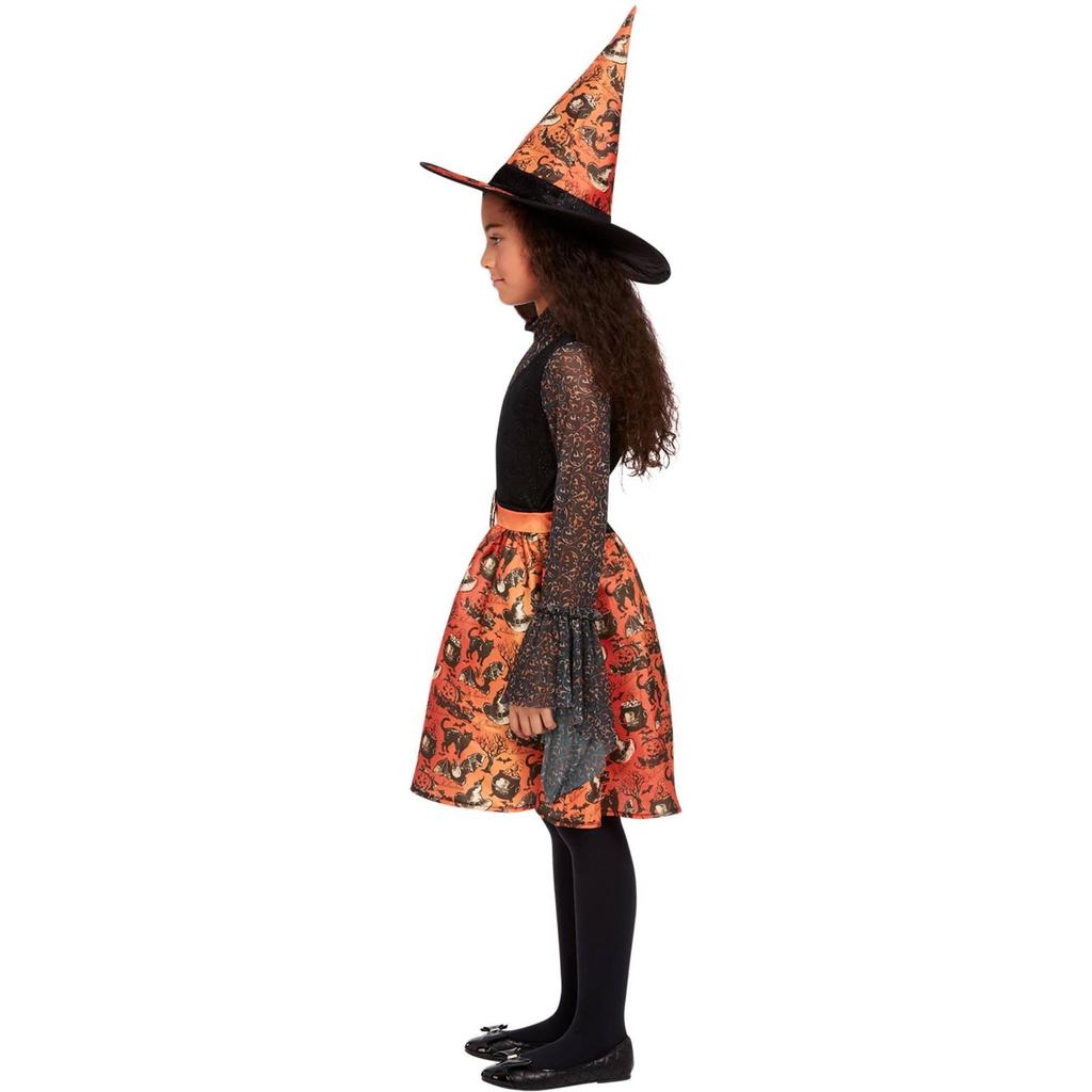 Smiffys Girls Witch Vintage Halloween Costume Set