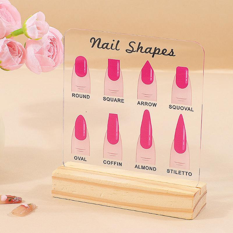 Acrylic Nail Art Signboard Nail Shape Display Rack Wearing Armor Display Board Artwork Rack Nail Display Stand Nail Salons Decor