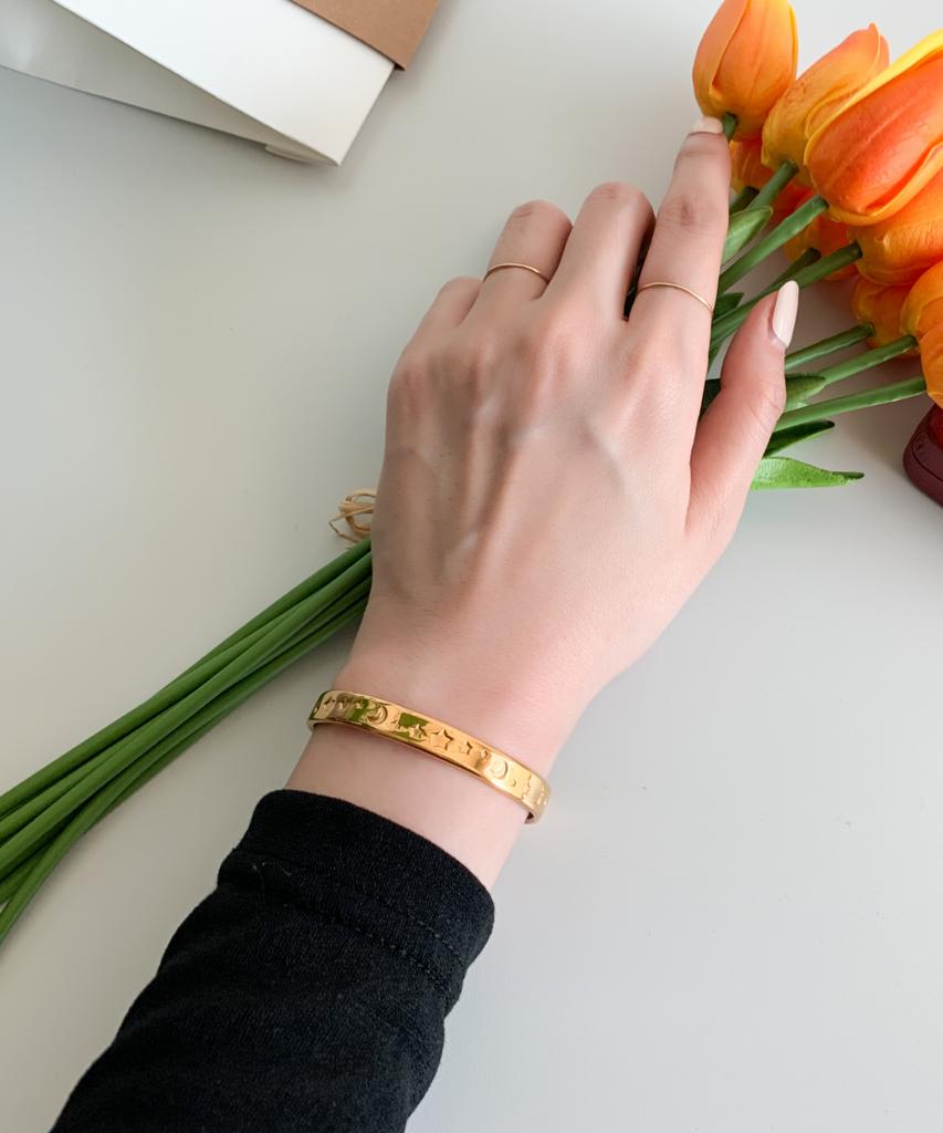 Sabona London G7 Gold Plated Celeste Copper Bangle
