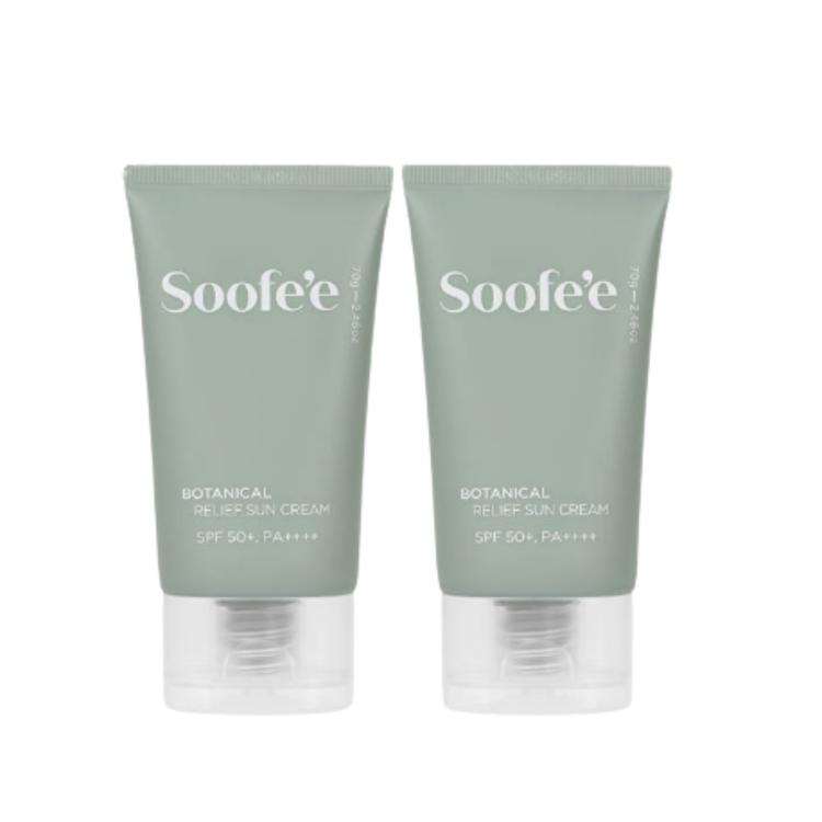 

[Soofee] Botanical Relief Sunscreen SPF50+ PA++++ Soothing UV Protection Sun Cream 70ml (1+1 Set)