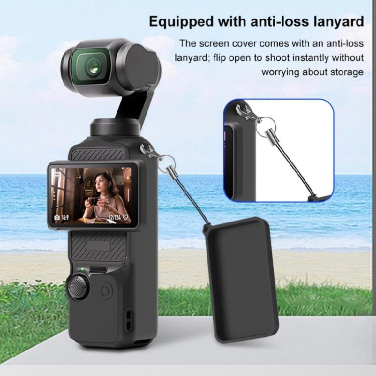 Étui de Protection en Silicone pour Caméra Sportive Panoramique Pocket 3 Housse de Protection Anti-poussière Cache-objectif Manchon de Protection