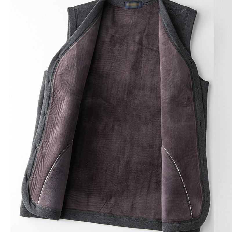 Fleece vest winter foreigners wear vest dad thermal vest men's vest