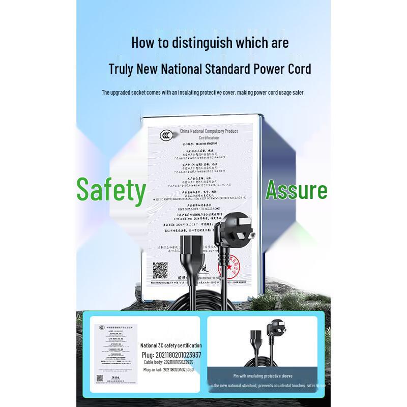 Shengwei 3C Certified IEC C13 Power Cord