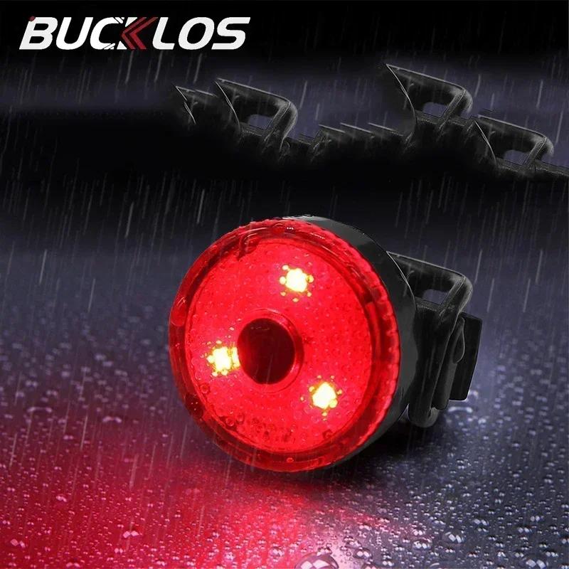 BUCKLOS Bike Light Set Rechargeable Rear Light Front Lamp Waterproof Riding Headlight USB MTB Taillight Led Night Cycling Parts