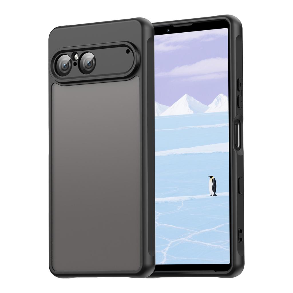 For Sony Xperia 10 VII Case Drop Proof Airbags Frosted Translucent PC + TPU Phone Back Cover