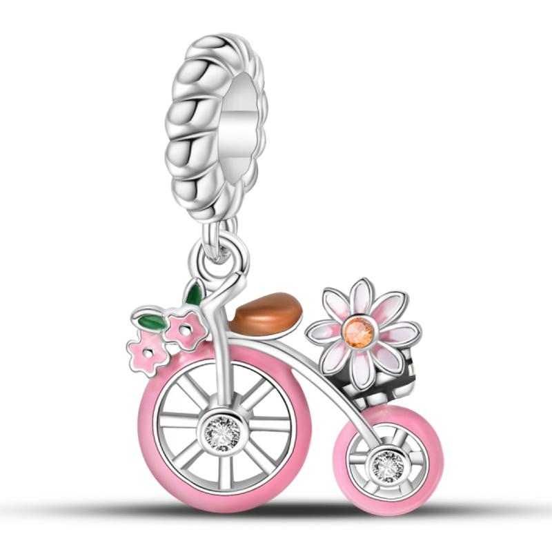 100 copper Flower Balloon Chocolate Gift Bicycle Charm Bead Charms Bead Charms Pendants Compatible With 3mm Bracelets Do It Yourself Fine Jewellery M