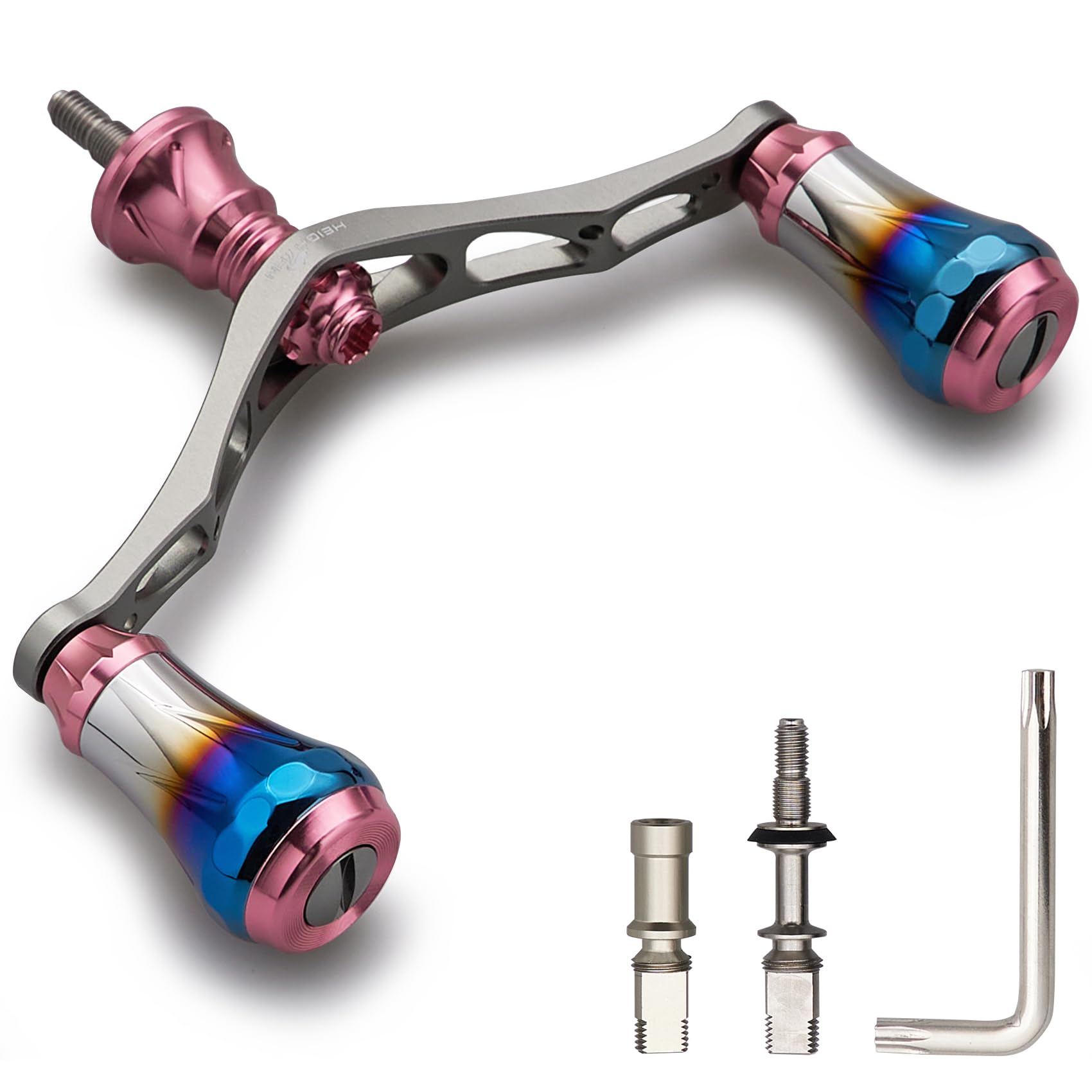 

HEIGHTEN 95 мм Рукоятка катушки 8 цветов Shimano Daiwa Универсальная безынерционная катушка 70 Авиационный алюминий Серия Aurora Розовый сакура V2.0 (V2.0 - & Графитовый)